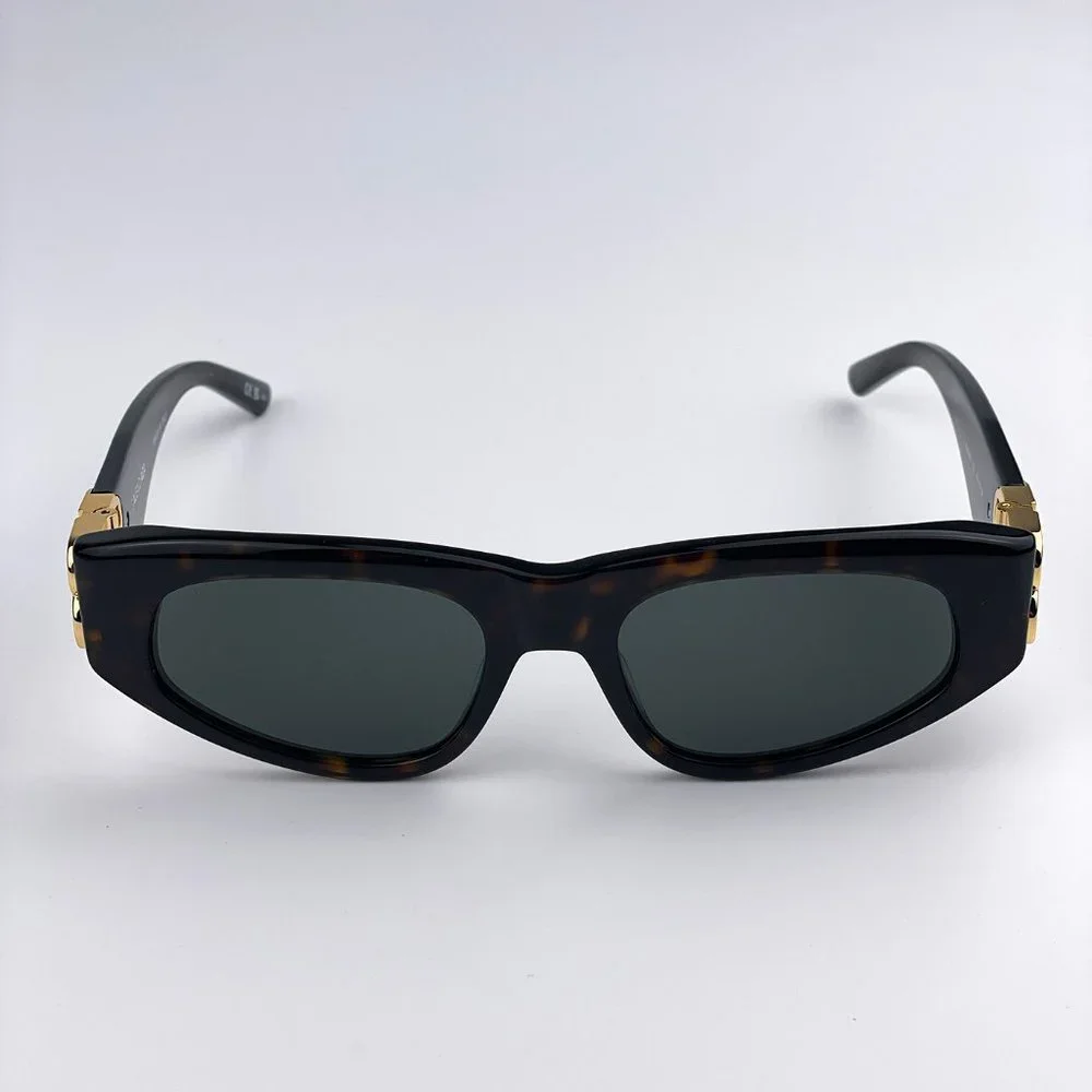 Balenciaga BB0095S 002 BRAND NEW Sunglasses Havana Brown Green Cat Eye Unisex